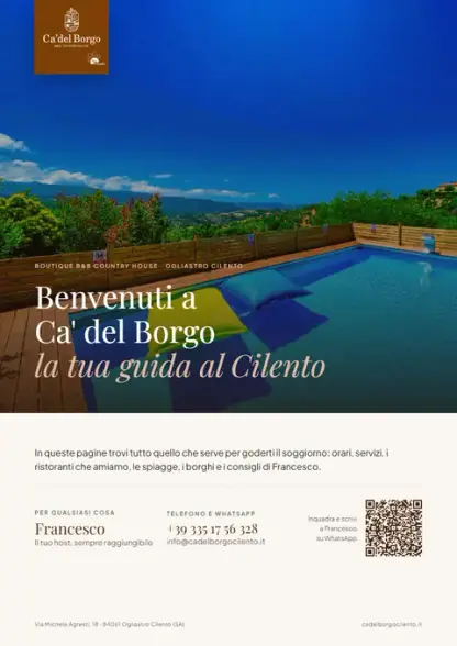 Copertina della guida di Ca' del Borgo al Cilento